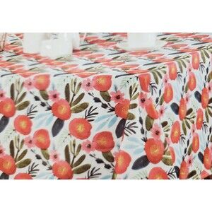 Fabric Linen Tablecloth 70" Round (4-6 people) FLOWERS & LEAVES,BLOSSOM,AL